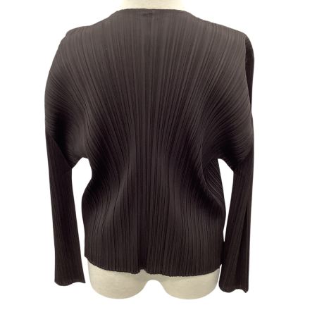 ISSEY MIYAKE イッセイミヤケ PLEATS PLEASE カーディガン  SIZE 3 PP83-JO122 ブラウン