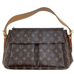 LOUIS VUITTON ルイヴィトン モノグラム ヴィバシテGM ショルダーバッグ ブラウン Bランク