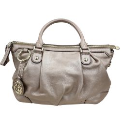 GUCCI グッチ ディアマンテ スーキー ハンドバッグ シャンパンゴールド Cランク