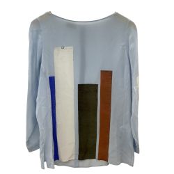 A-K-R-I-S- アクリス  レディース カットソー SIZE US 8 スカイブルー Bランク