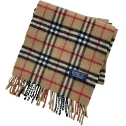 Burberrys バーバリーズ マフラー  100% ラムウール ベージュ Bランク