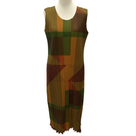 ISSEY MIYAKE イッセイミヤケ PLEATS PLEASE ワンピース SIZE 2 PP73-JH765 カーキ
