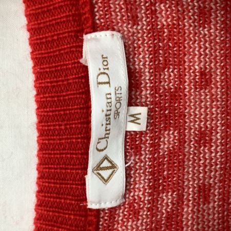 Christian Dior クリスチャンディオール レディース ニット セーター SIZE M レッド×ホワイト