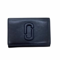 MARC JACOBS マークジェイコブス ３つ折り財布 ブラック Bランク