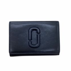 MARC JACOBS マークジェイコブス ３つ折り財布 ブラック Bランク