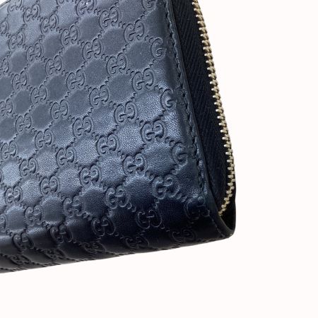 GUCCI グッチ 長財布  449391-496334 マイクログッチシマ ブラック