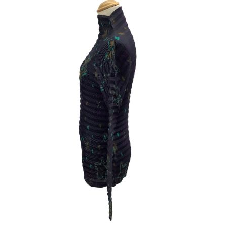 ISSEY MIYAKE イッセイミヤケ 段々 立体 プリーツ 変形 カットソー 星柄 SIZE 3 IM04FJ938 ネイビー