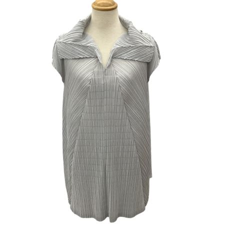 ISSEY MIYAKE イッセイミヤケ PLEATS PLEASE 変形 カットソー SIZE 2 PP01-JT623 グレー