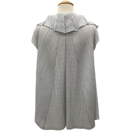 ISSEY MIYAKE イッセイミヤケ PLEATS PLEASE 変形 カットソー SIZE 2 PP01-JT623 グレー