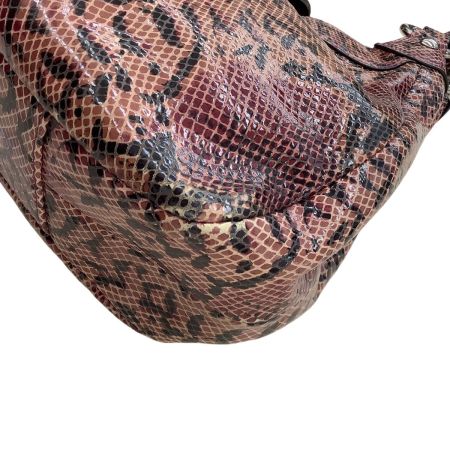 COACH コーチ パイソン柄 ハンドバッグ H1120-F17419 赤系