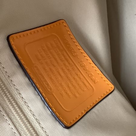 COACH コーチ ハンドバッグ シグネチャー F29064 ネイビー×オレンジ
