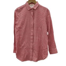 CELINE セリーヌ レディース シャツ SIZE 38 レッド×ホワイト Bランク