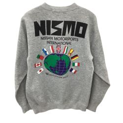 NISMO ニッサン・モータースポーツ・インターナショナル メンズ トレーナー スウェット  旧ロゴ ワールドチャンピオンシップ グレー Bランク