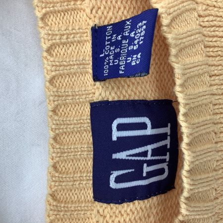 GAP ギャップ メンズ made in USA コットンニット SIZE L  ベージュ