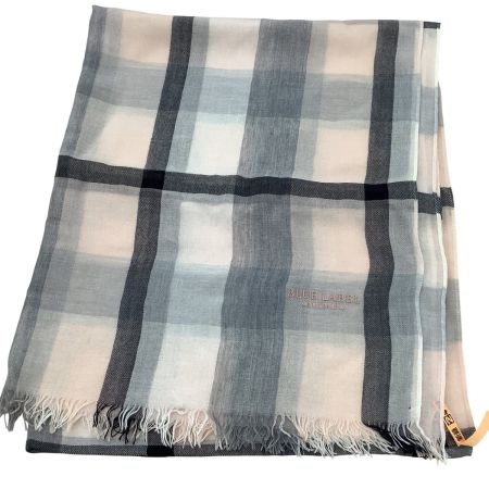 CRESTBRIDGE BLUE LABEL ブルーレーベル・クレストブリッジ ストール ライトピンク×グレー