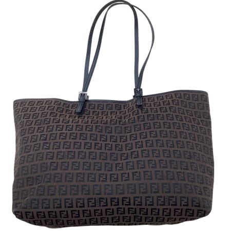 FENDI フェンディ トートバッグ  ズッキーノ キャンバス×レザー ブラウン