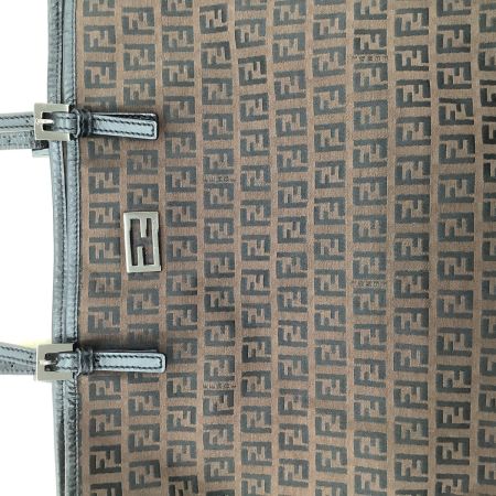FENDI フェンディ トートバッグ  ズッキーノ キャンバス×レザー ブラウン