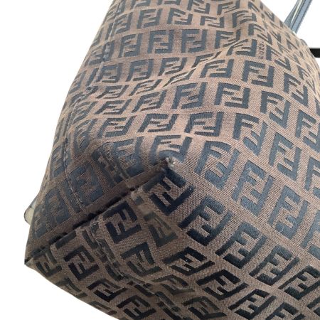 FENDI フェンディ トートバッグ  ズッキーノ キャンバス×レザー ブラウン