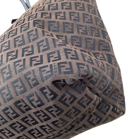 FENDI フェンディ トートバッグ  ズッキーノ キャンバス×レザー ブラウン