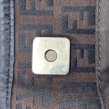FENDI フェンディ トートバッグ  ズッキーノ キャンバス×レザー ブラウン
