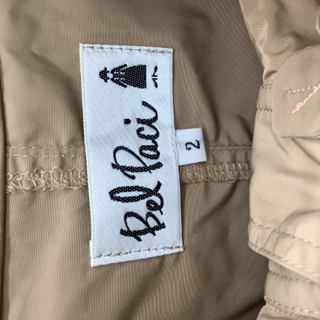 Bel Paci ベルパーチ レディース ナイロンコート SIZE 2 花モチーフ ベージュ