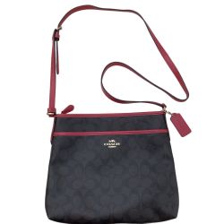 COACH コーチ レディース ショルダーバッグ F29210 ダークブラウン×レッド Bランク