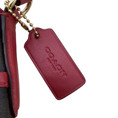 COACH コーチ レディース ショルダーバッグ F29210 ダークブラウン×レッド