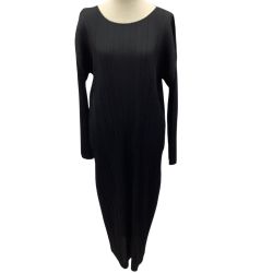 ISSEY MIYAKE イッセイミヤケ PLEATS PLEASE 長袖 ワンピース SIZE 3 PP83-JH205 ブラック Bランク