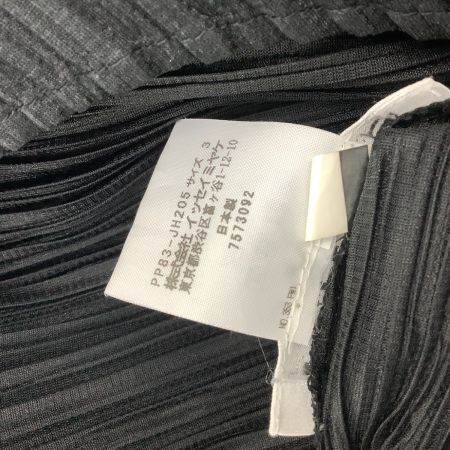 ISSEY MIYAKE イッセイミヤケ PLEATS PLEASE 長袖 ワンピース SIZE 3 PP83-JH205 ブラック