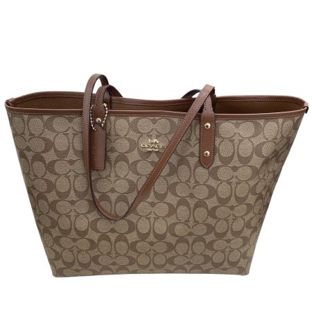 COACH コーチ レディース トートバッグ リバーシブル ブラウン