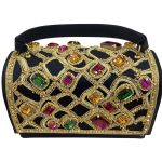 DANIEL SWAROVSKI ダニエル・スワロフスキー ハンドバッグ ブラック Bランク