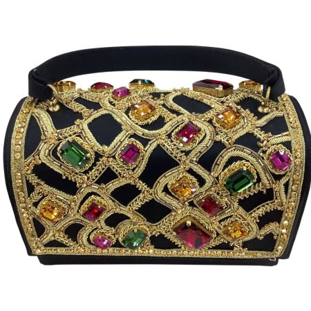 DANIEL SWAROVSKI ダニエル・スワロフスキー ハンドバッグ ブラック