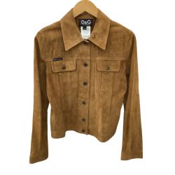 DOLCE & GABBANA ドルチェアンドガッバーナ Dolce & Gabbana ドルチェ&ガッバーナ メンズ レザージャケット SIZE XS キャメル Bランク
