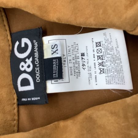 DOLCE & GABBANA ドルチェアンドガッバーナ Dolce & Gabbana ドルチェ&ガッバーナ メンズ レザージャケット SIZE XS キャメル