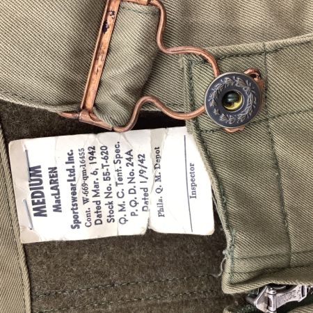 US.ARMY アメリカ軍 Vintage 40s タンカーストラウザーズ 月桂樹ボタン DEAD STOCK ミリタリーカーキ