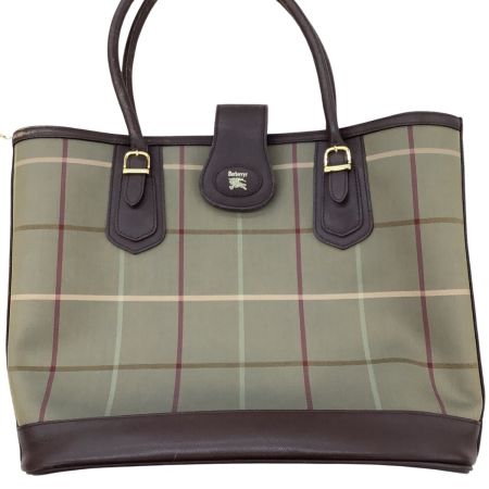 BURBERRY バーバリー ハンドバッグ ポーチ付き カーキ