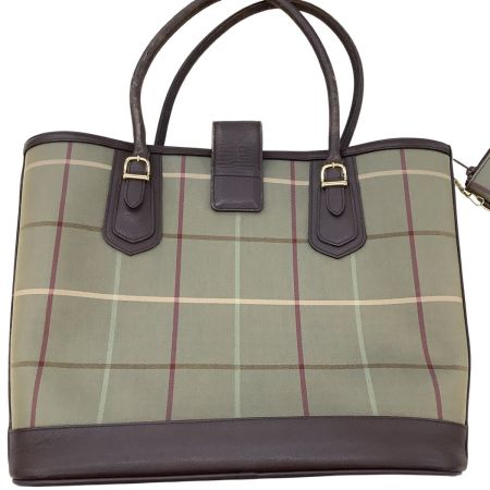 BURBERRY バーバリー ハンドバッグ ポーチ付き カーキ