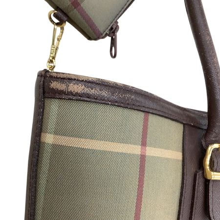 BURBERRY バーバリー ハンドバッグ ポーチ付き カーキ