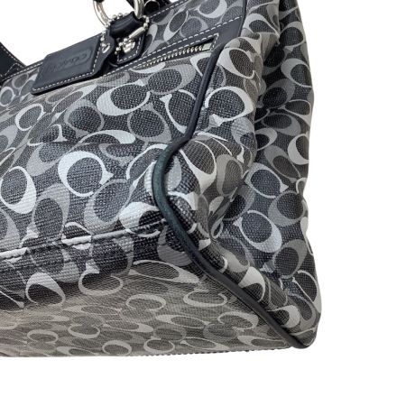 COACH コーチ レディース ハンドバッグ シグネチャー ダークグレー×ブラック