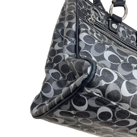 COACH コーチ レディース ハンドバッグ シグネチャー ダークグレー×ブラック