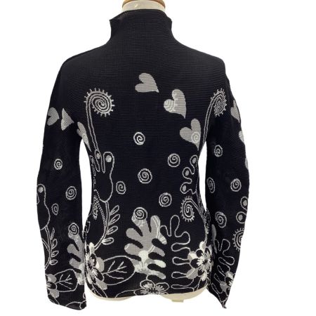 ISSEY MIYAKE イッセイミヤケ me ミー ワッフルプリーツ カットソー 総柄 MI71FJ531 ブラック