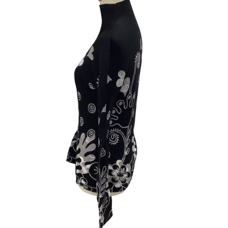 ISSEY MIYAKE イッセイミヤケ me ミー ワッフルプリーツ カットソー 総柄 MI71FJ531 ブラック