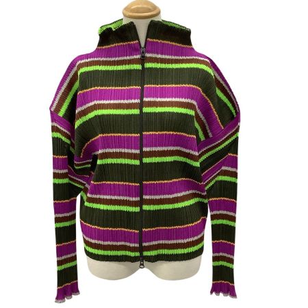 ISSEY MIYAKE イッセイミヤケ PLEATS PLEASE ジップアップジャケット SIZE 3 マルチカラー PP14-JD822 マルチカラー