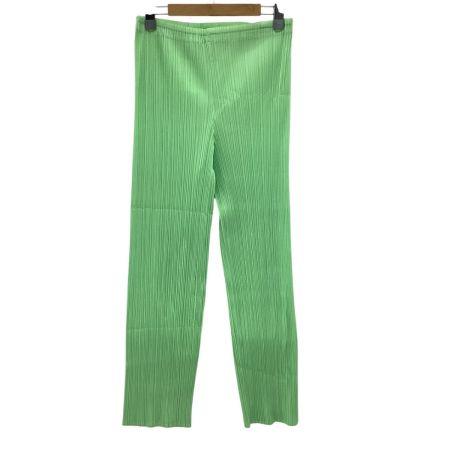 ISSEY MIYAKE イッセイミヤケ PLEATS PLEASE パンツ  SIZE 1 PP01-JF403 黄緑