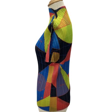 ISSEY MIYAKE イッセイミヤケ PLEATS PLEASE カットソー  総柄 SIZE 3 PP81-JK541 マルチカラー