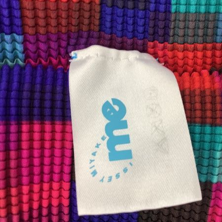 ISSEY MIYAKE イッセイミヤケ レディース ワッフルプリーツ カーディガン 総柄 マルチカラー