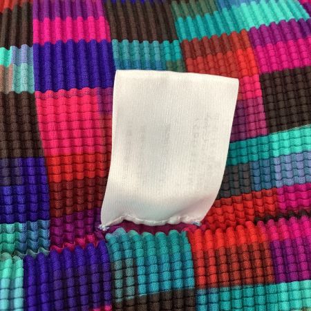 ISSEY MIYAKE イッセイミヤケ レディース ワッフルプリーツ カーディガン 総柄 マルチカラー