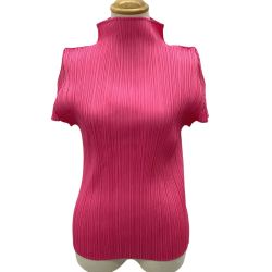 ISSEY MIYAKE イッセイミヤケ PLEATS PLEASE カットソー  SIZE 4 ピンク PP81-JK189 ピンク Bランク
