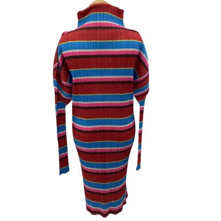 ISSEY MIYAKE イッセイミヤケ PLEATS PLEASE ジップアップ ワンピース SIZE 3 PP14-JD823 マルチカラー