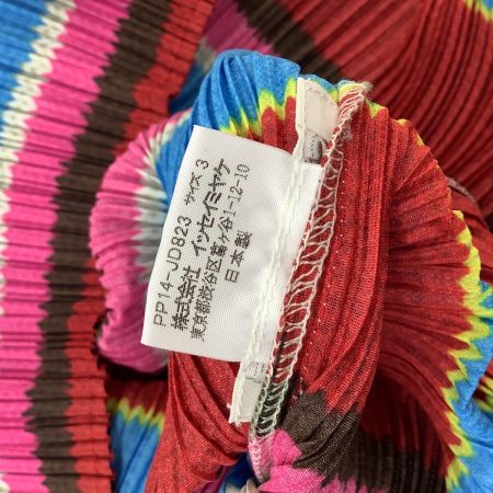 ISSEY MIYAKE イッセイミヤケ PLEATS PLEASE ジップアップ ワンピース SIZE 3 PP14-JD823 マルチカラー